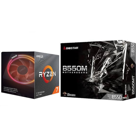 CARTE MERE AMD BIOSTAR B550MT+CPU RYZEN 7 3700X AVEC VENTILLO