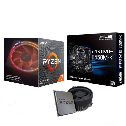 CARTE MERE ASUS AMD B550M-K+CPU RYZEN 7 3700X+VENTILATEUR